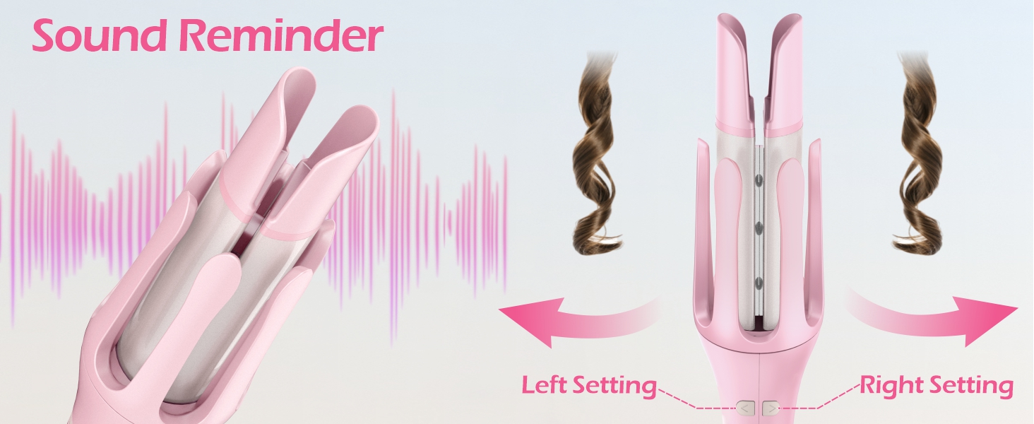 Two-way opening, 2-guide slots with 3 beeps alert signals ensure feedin and get smooth curls look.