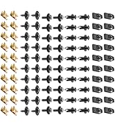 Zosgrew 100 PCS Car Body Fender Bumper Splash Guard Fixing Clip, U Clips Rivet Fasteners and Unde...