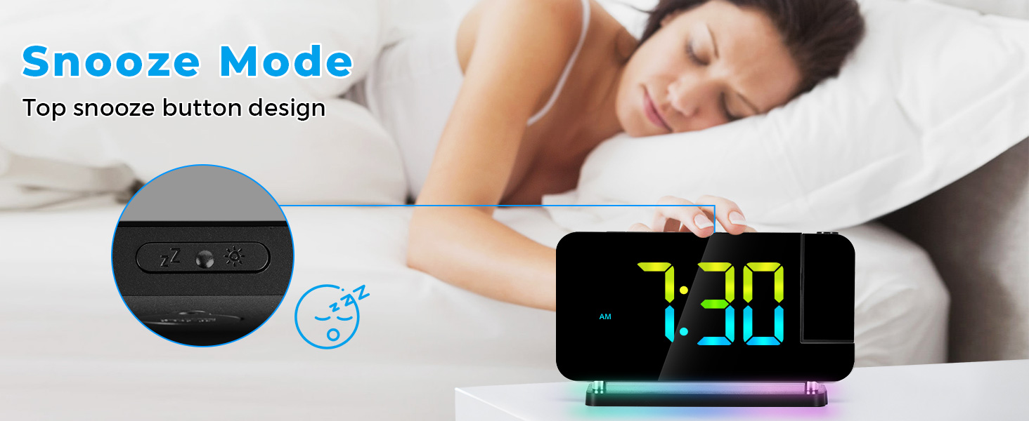 projection alarm clock for bedroom
