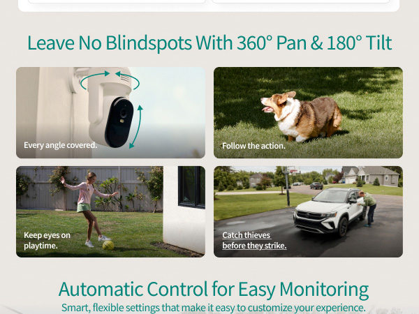 Arlo Essential Pan Tilt Zoom 2K Camera