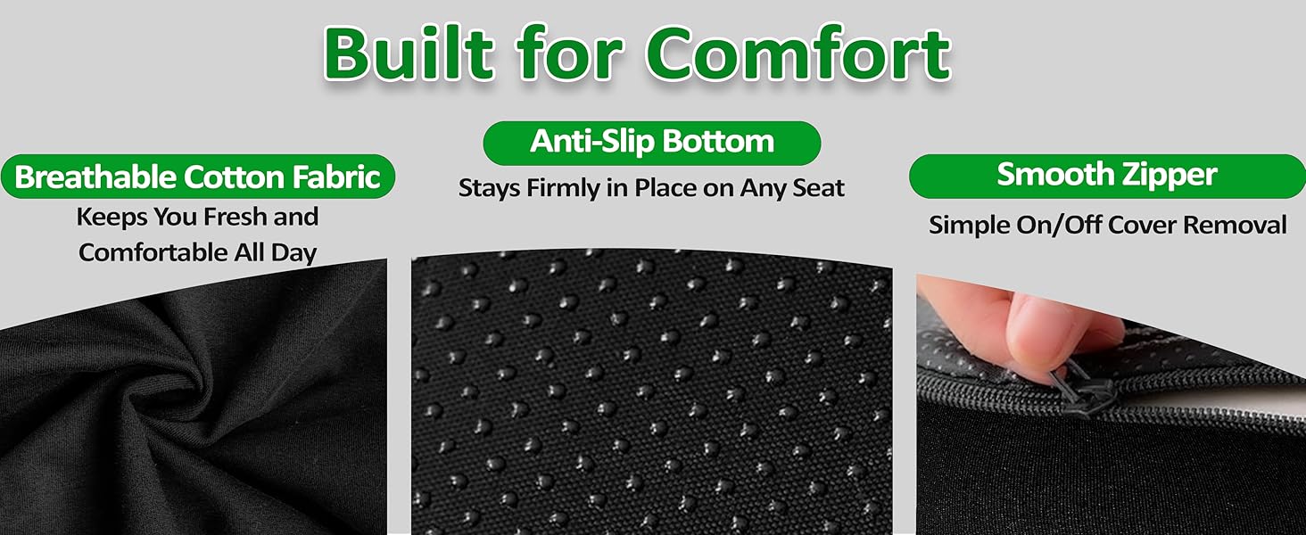 Full back support seat cushion