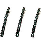 3Pcs Green Shiny Rhinestone Diamond Hair Barrette Clip Hair Pin Hair Clip Bobby Pins Duckbill All...