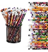 DIYASY 108 Pack Halloween Pencils for Kids, 12 Design Pencils Bulk with Erasers Assorted Colorful...