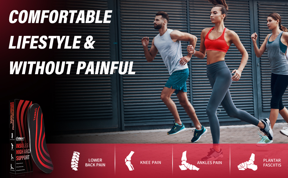Plantar Fasciitis Insoles Men High Arch Support Insoles for Women Men Sport Athletic Shoe Insoles