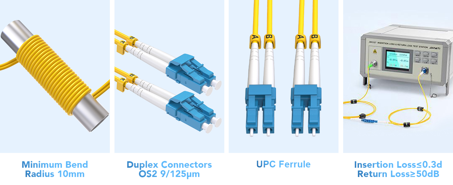 os2 LC to LC fiber patch cable