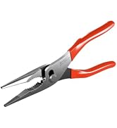 Crosstar 9" Long Nose Slip Joint Pliers,CR-V Steel Needle Nose Pilers | Self-Returning Spring,Com...