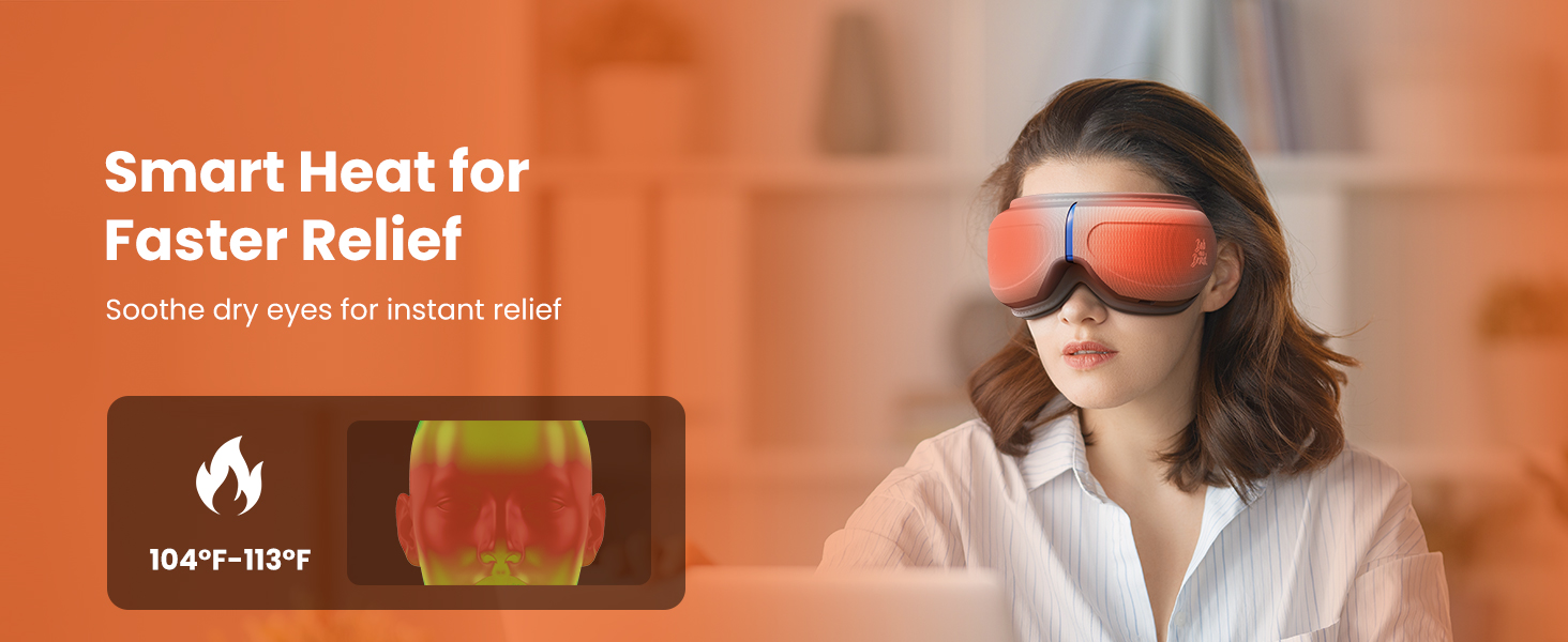 eye massager with heat and cooling eye massager for headaches migraine relief