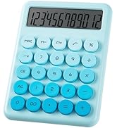 Calculator, Desk Calculators, Cute Blue Calculator, 12 Digit with Large LCD Display, Basic Standa...