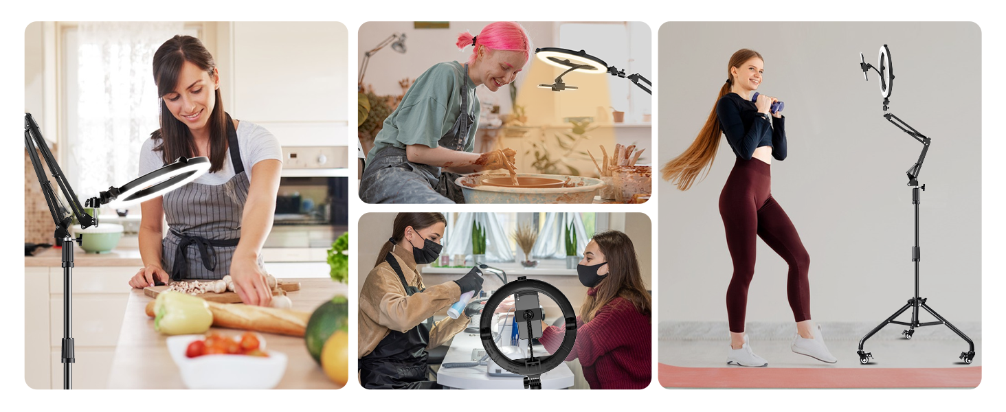 overhead phone mount with light