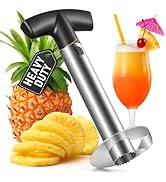 Pineapple Corer and Slicer, Heavy-Duty Stainless Steel Reinforced Thicker Blade Easy-to-Use Pinea...