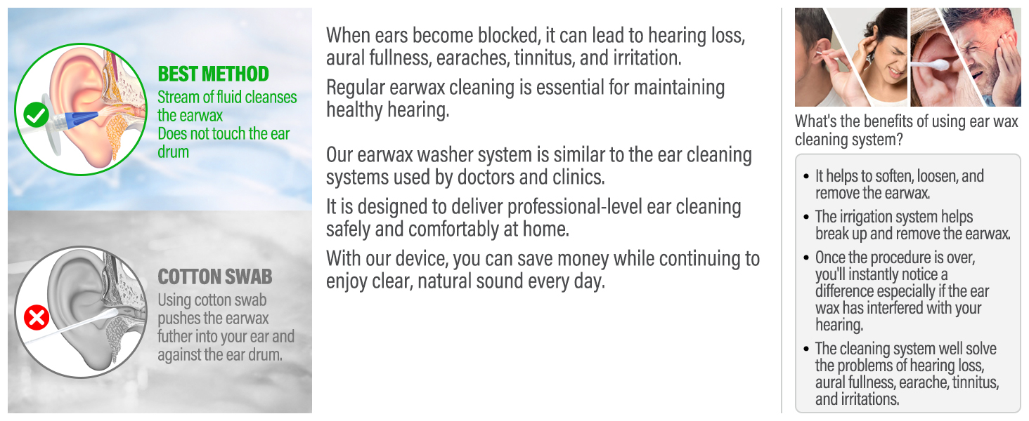 ear irrigation flushing system, ear flushing kit for adults, ear care products, ear wax remover
