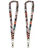 AGOT 2 Pack Lanyards for Id Badges and Keys - Stretchy Teacher Lanyard for Women Nurse Cruise Ship