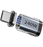 Tciogrxp USB-C Adapter, Magnetic USB C Extender, 240W Straight Magnetic USB C Adapter with 1 Conn...