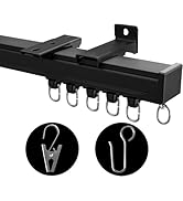 MaKefeile Ceiling Mount Curtains Track Room Divider Privacy Partition Separator Curtain Tracks Ro...