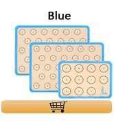 Silicone Macaron Baking Mat Half Sheet - Set of 3 (2 Half Sheet and 1 Quarter Sheet), Non Stick S...