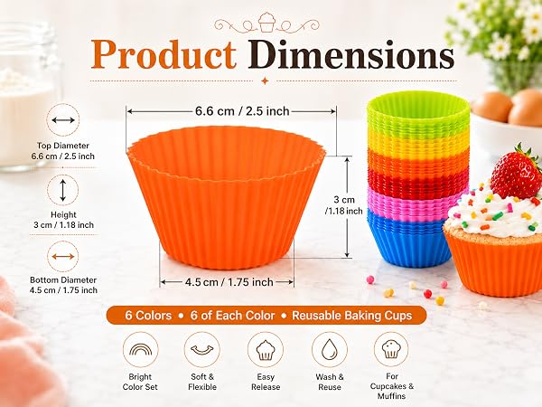 Silicone Cupcake Baking Cups