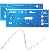 DanTicy Dental Floss for Braces, Pre-Cut Strands, 3 in 1, Floss Threader, Spongy Floss, Regular F...