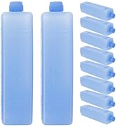 Housoutil 12pcs Reusable Ice Packs, Ice Packs for Cooler Lunch Bags Breastmilk Storage Bottle Dai...