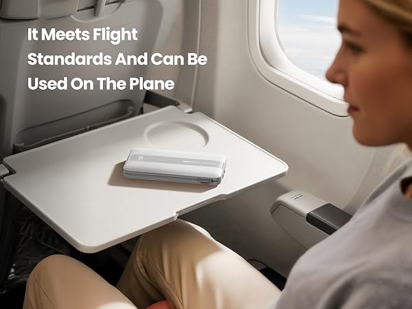 It meets flight standards and can be used on the plane-White