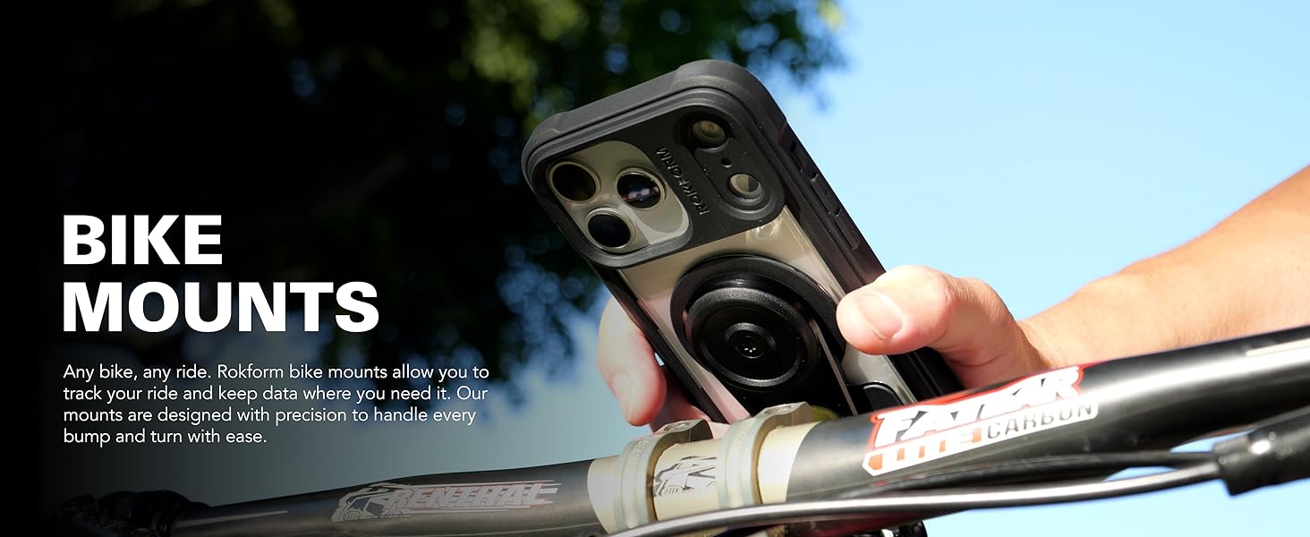 Rokform 17 pro bike mount; iphone 17 pro clear phone case; iphone bike phone mount; 17 pro case
