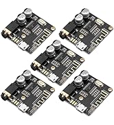 5pcs Bluetooth Audio Receiver Board BT 5.0 Stereo Audio Amplifier 3.7-5V Car Speaker Amplifier fo...