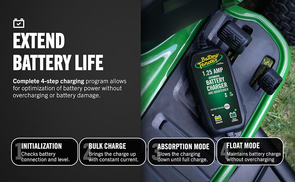 Battery Tender 12V or 6V Selectable Battery Charger Maintainer Trickle Charger Motorcycles Automatic