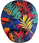 BRILA Large Mouse Pad with Ergonomic Memory Foam Wrist Rest Support - Massage Holes Design - Skid...