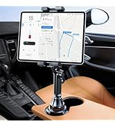Miracase Cup Holder Tablet Mount for Car, [2025 Latest Upgraded] Adjustable Long Neck Car Tablet ...