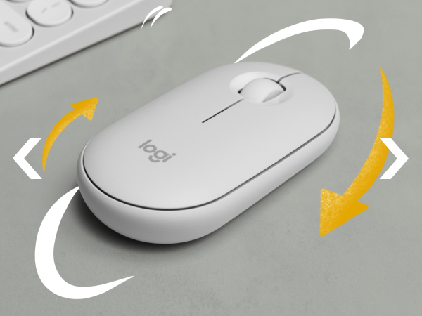 pebble 2 m350s wireless portable white mouse