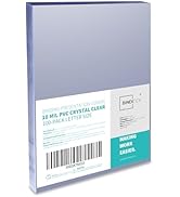 Binditek 100 Pack Clear PVC Binding Presentation Covers, 10 Mil Report Cover for Business Documen...
