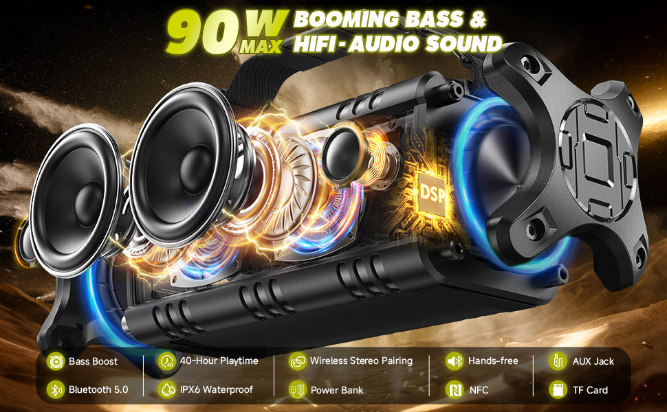 bluetooth speaker loud portable speaker outdoor bluetooth speakers wireless speaker waterproof