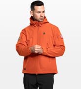 DEWBU Heated Jacket for Men with 12V Battery Pack Winter Outdoor Soft Shell Electric Heating Coat