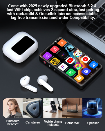 144GB MP3 player with Bluetooth and WiFi