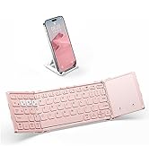 Artciety Foldable Bluetooth Keyboard, Wireless Portable Keyboard with Larger Touchpad, Pocket-Siz...
