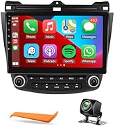 for Honda Accord 7th 2003-2007 Android Car Stereo with Wireless Carplay/Android Auto 10.1" Touchs...