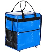 Neverwhy Reusable Grocery Bag on 5 Wheels - 84L Foldable Rolling Tote Bag Shopping Cart with Hand...