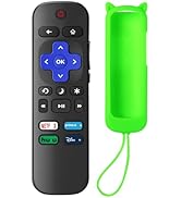 SOTATOO Replacement Remote Control for Roku TV with Green Soft Silicone Case, Universal Remote fo...