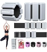 Pilates Wrist Ankle Weights for Women, Wearable Strong Arm &amp; Leg Weights Set of 2(1Lbs Each), Adj...