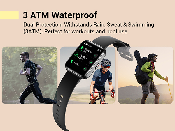 3ATM Waterproof Smart watches for women Android and iPhone compatible smart watches for men