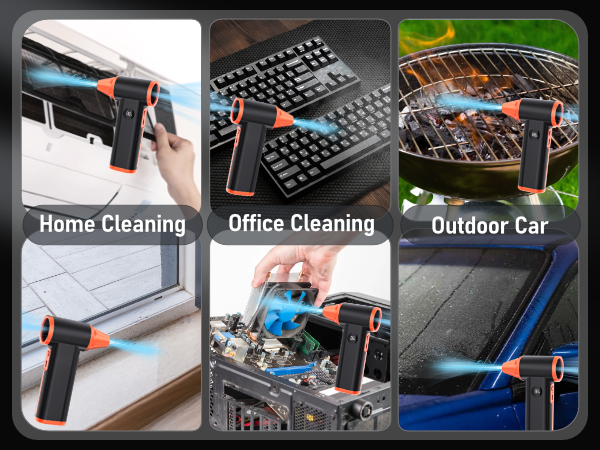 Cordless Car Dryer Air Blower Gun Mini Blower Super Power Turbo Fan