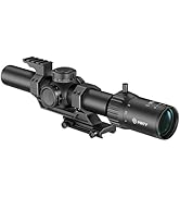 PINTY FFP LPVO Rifle Scope 1-6x/1-8x/1-10x with Red &amp; Green Illuminated Reticle, Self-Locking Tur...