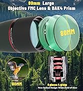 BOSTRON 25-75x80 Spotting Scopes Waterproof Fogproof with Tripod Phone Adapter and Carrying Bag, ...