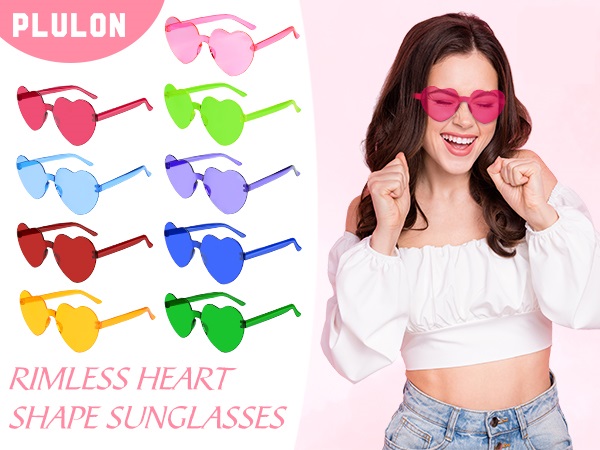 Rimless Heart Shaped Sunglasses