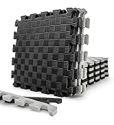 Gym Flooring Puzzle Exercise Mats: Sportneer 1/2" Thick 12" x 12" Interlocking Floor Mats EVA Foa...