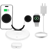 Magnetic 3-in-1 Wireless Charging Station - Qi 15W Fast Charger for Apple Mag Safe iPhone 16-11 P...