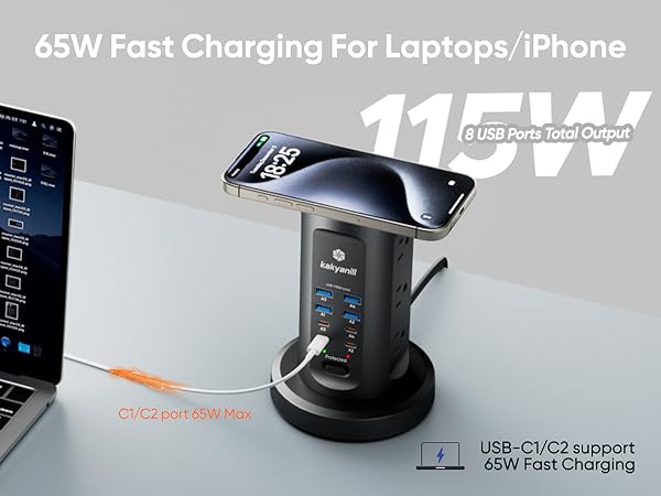 65W Fast Charging For Laptops/iPhone