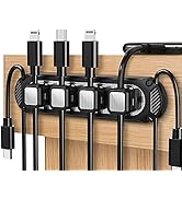 Dracool Magnetic Cable Holder 6 Slots Cable Clips Cable Management Wire Organizer Under Desk Self...