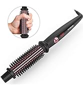PHOEBE Curling Iron Brush, Dual Voltage Travel-friendly Tourmaline Ceramic Ionic Hair Curler Hot ...