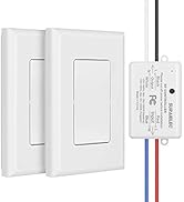 Suraielec 3 Way Wireless Light Switch, No Wiring, No WiFi, 100ft RF Range, Pre-Programmed, Expand...