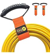 Easy-Carry Wrap-It Storage Straps - 17” (2-Pack) Blaze Orange – Heavy-Duty Hook and Loop Cord Car...
